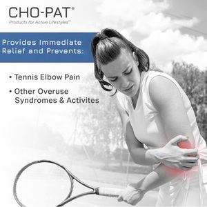 Cho-Pat Tennis Elbow Support Strap, Adjustable Compression Forearm Support
